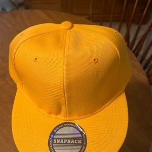 Yellow Snapback Flat Hat